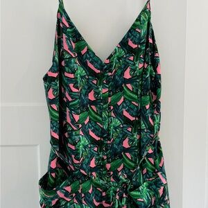 TopShop Tropical Leaf Print Romper